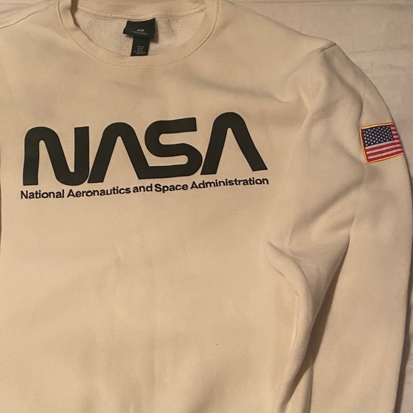 H&M Other - H&M Off-White NASA Crewneck Sweater